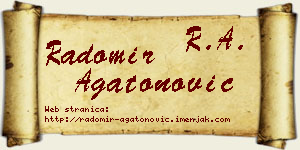 Radomir Agatonović vizit kartica